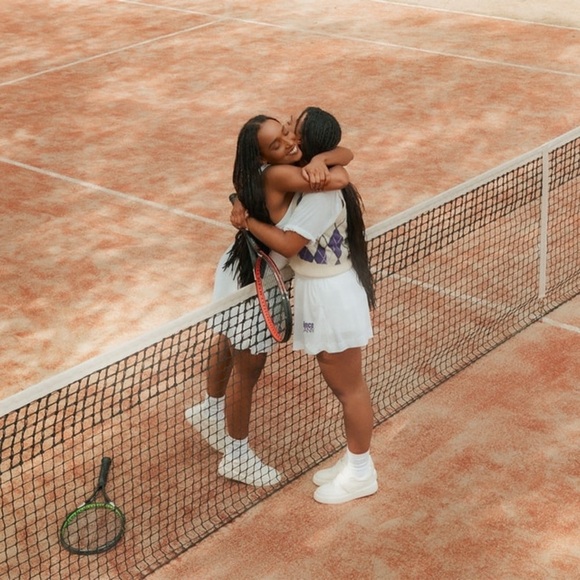 GANNI X PRINCE Graphic Logo Elastic Drawstring Waist Pull On Tennis Skirt S - Picture 4 of 13